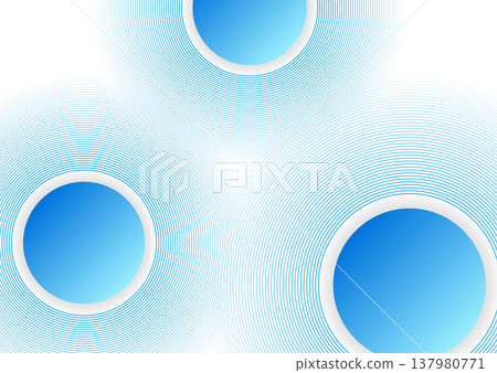 Blue and white minimal hi-tech geometric background with linear circles Blue and white minimal hi-tech geometric background with linear circles 137980771