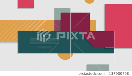 Flat minimal geometric abstract poster design with colorful elements Flat minimal geometric abstract poster design with colorful elements 137980798