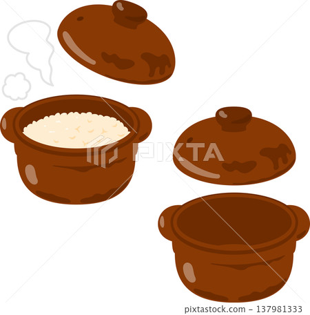 用小陶罐煮糙米 137981333