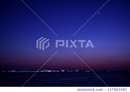 Scenes from Chubu Centrair International Airport after sunset 137981492
