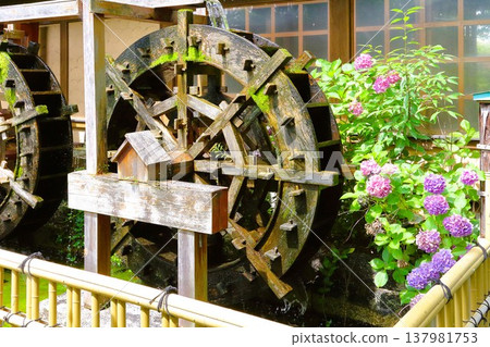 景觀與水車 景觀與水車 137981753