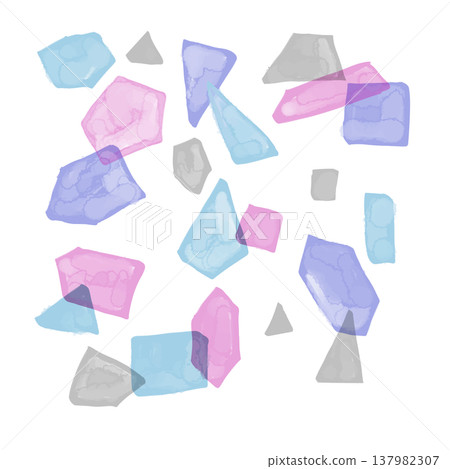 Watercolor background material: Blocks, Geometric Watercolor background material: Blocks, Geometric 137982307