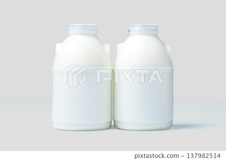 已打開的500毫升飲用優格瓶模型包裝材料 已打開的500毫升飲用優格瓶模型包裝材料 137982514