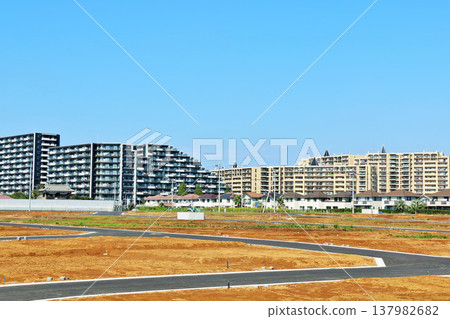 Large land of blue sky 137982682