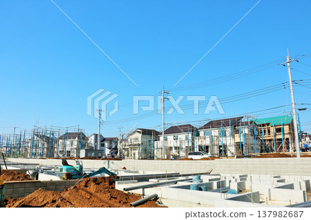 藍天和都市風景建設中 137982687