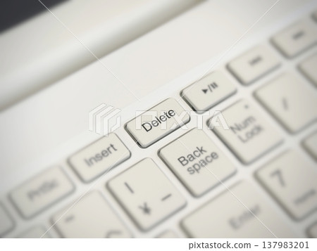 Delete key on the keyboard Delete key on the keyboard 137983201