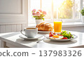 Breakfast in a bright dining room 137983326