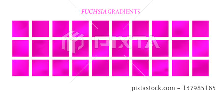 Fuchsia gradient. Colorful magenta watercolor texture. Minimalistic Vector illustration. Set of squared swatches Fuchsia gradient. Colorful magenta watercolor texture. Minimalistic Vector illustration. Set of squared swatches 137985165