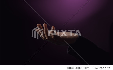 Open hand reaching in darkness. Concept of poverty, inequality, humanitarian aid Open hand reaching in darkness. Concept of poverty, inequality, humanitarian aid 137985676