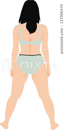 Illustration of a woman who succeeded in dieting Illustration of a woman who succeeded in dieting 137986474