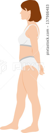 成功節食的女人的插圖 成功節食的女人的插圖 137986483