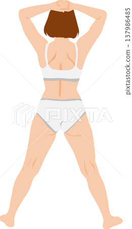 成功節食的女人的插圖 成功節食的女人的插圖 137986485