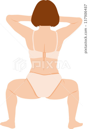 成功節食的女人的插圖 成功節食的女人的插圖 137986487