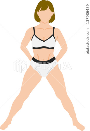 成功節食的女人的插圖 成功節食的女人的插圖 137986489