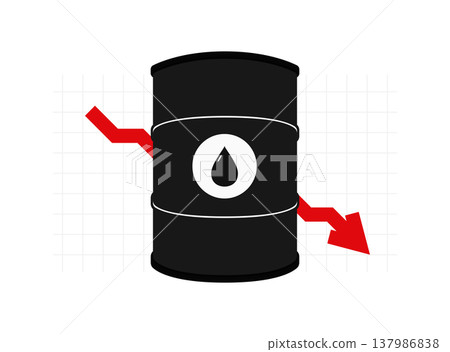 Oil Price Decline Concept Oil Price Decline Concept 137986838