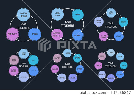 Hand Drawn Circle Diagrams 137986847