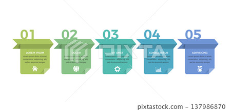 Five Steps Infographics Five Steps Infographics 137986870