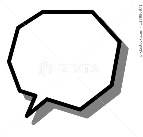 多邊形/棱角分明的對話框 多邊形/棱角分明的對話框 137986971