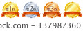 A set of high-quality ranking medal materials. 137987360