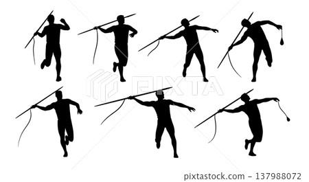 Black Solid Equestrian Jumps Silhouettes Set of Six on White Background Black Solid Equestrian Jumps Silhouettes Set of Six on White Background 137988072