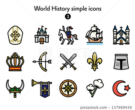Simple Icon Collection World History 3 Simple Icon Collection World History 3 137989439