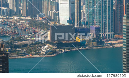 West Kowloon Waterfront Skyline Urban District Hong Kong March 15 2026 137989505