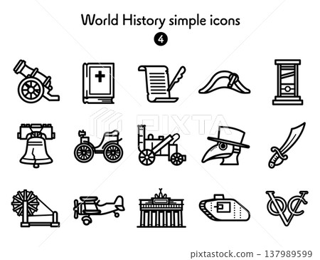 Simple Icon Collection World History 4 137989599