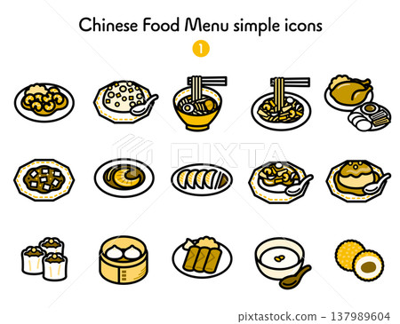 簡約圖示集：中國菜 137989604
