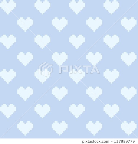 Baby Blue And White Hearts Pattern Baby Blue And White Hearts Pattern 137989779