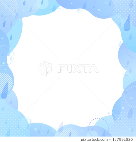 水彩風格抽象雨滴漣漪圖案 9_square 水彩風格抽象雨滴漣漪圖案 9_square 137991820