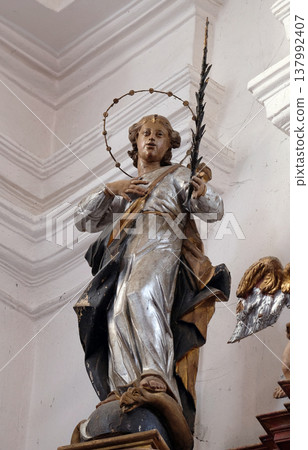 Immaculate Conception, altar of Saint Francis of Assisi in the church of Saint Leonard of Noblac in Kotari, Croatia 137992407