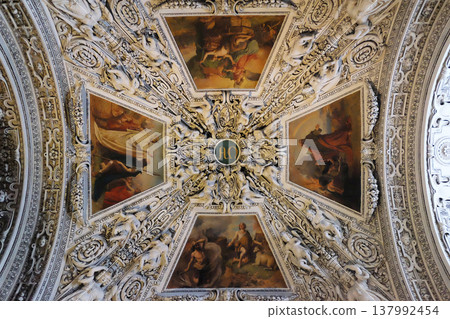 Fragment of the dome in the Chapel of Holy Cross, Salzburg Cathedral Fragment of the dome in the Chapel of Holy Cross, Salzburg Cathedral 137992454