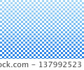 Japanese checkered pattern, summer, light blue and white gradation 137992523
