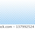 Japanese checkered pattern, summer, light blue and white gradation 137992524