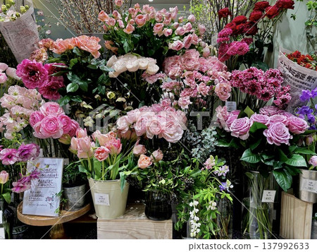 Pink flowers from a flower shop Pink flowers from a flower shop 137992633