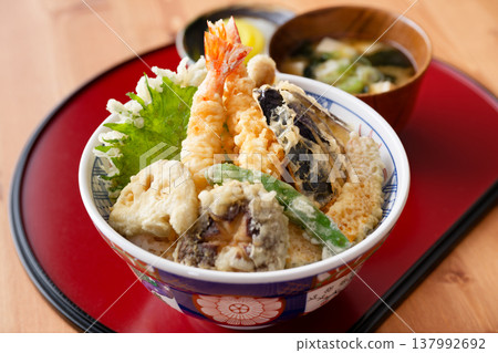 Bowl of rice and fried fish Bowl of rice and fried fish 137992692