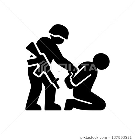 Military Prisoner Detainment Arrest Icon 137993551