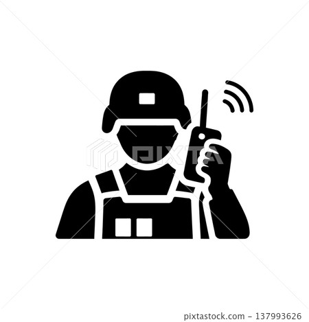 Tactical Radio Communication Specialist Icon Tactical Radio Communication Specialist Icon 137993626
