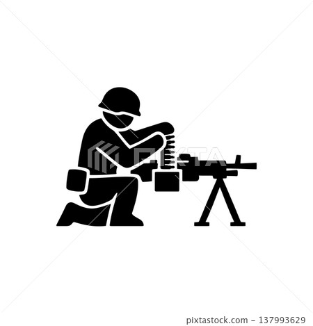 Machine Gun Ammo Reload Icon 137993629