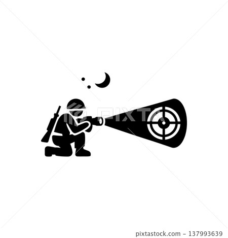 Night Target Identification Mission Icon Night Target Identification Mission Icon 137993639