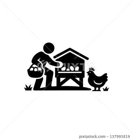 Poultry Farming Egg Collection Icon Poultry Farming Egg Collection Icon 137993819
