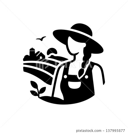 Sustainable Farming Landscape Icon 137993877