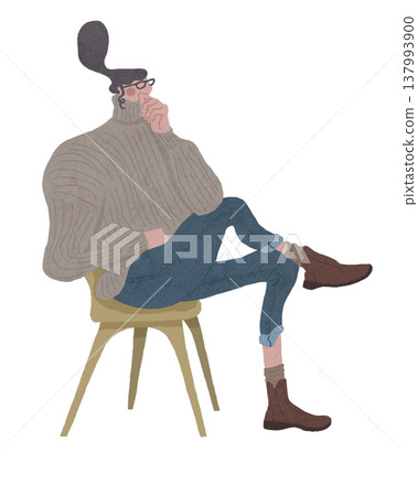 A woman wearing jeans and boots and glasses. 137993900
