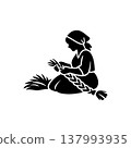 Hand Weaving Natural Fibers Icon 137993935