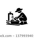 Washing Freshly Harvested Produce Icon 137993940