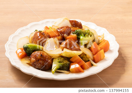 Meatballs in sweet and sour sauce Meatballs in sweet and sour sauce 137994155