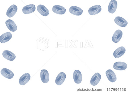 Gray car wheels tire frame on dark blue,place for text Gray car wheels tire frame on dark blue,place for text 137994538