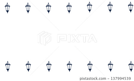 Gray blue frame with vintage lanterns for text Gray blue frame with vintage lanterns for text 137994539