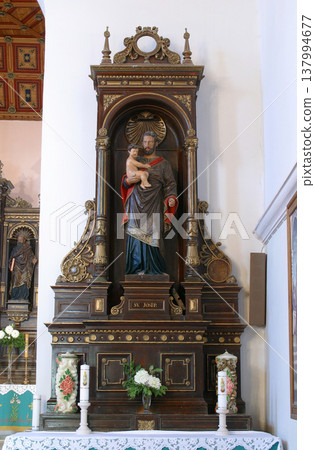 Saint Joseph altar in Parish Church of Our Lady of Snow in Dubranec, Croatia Saint Joseph altar in Parish Church of Our Lady of Snow in Dubranec, Croatia 137994677