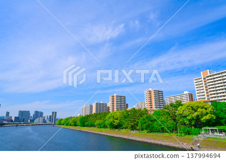 [Tokyo] Cityscape of Shinagawa Ward in May 137994694